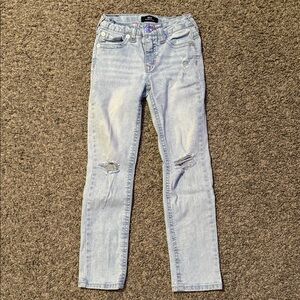 Stylish Light Blue Distressed Girls’ Jeans